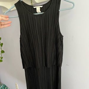 H&M XS Black layered dress